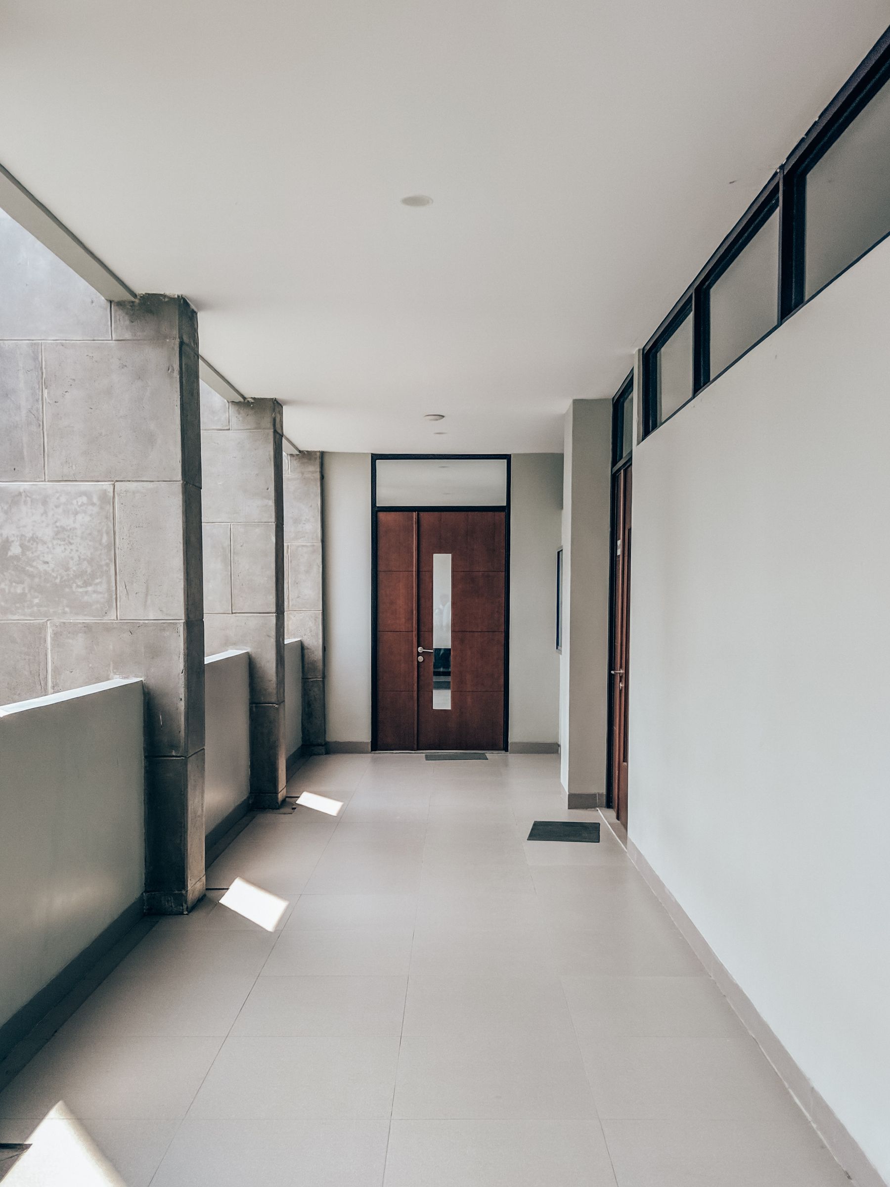 Clean empty hallway and rooms