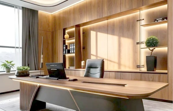 Clean office desks in a Cambridge professional building